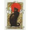 Art Nouveau Black Cat Design detail Folk Art Counted Cross Stitch Pattern